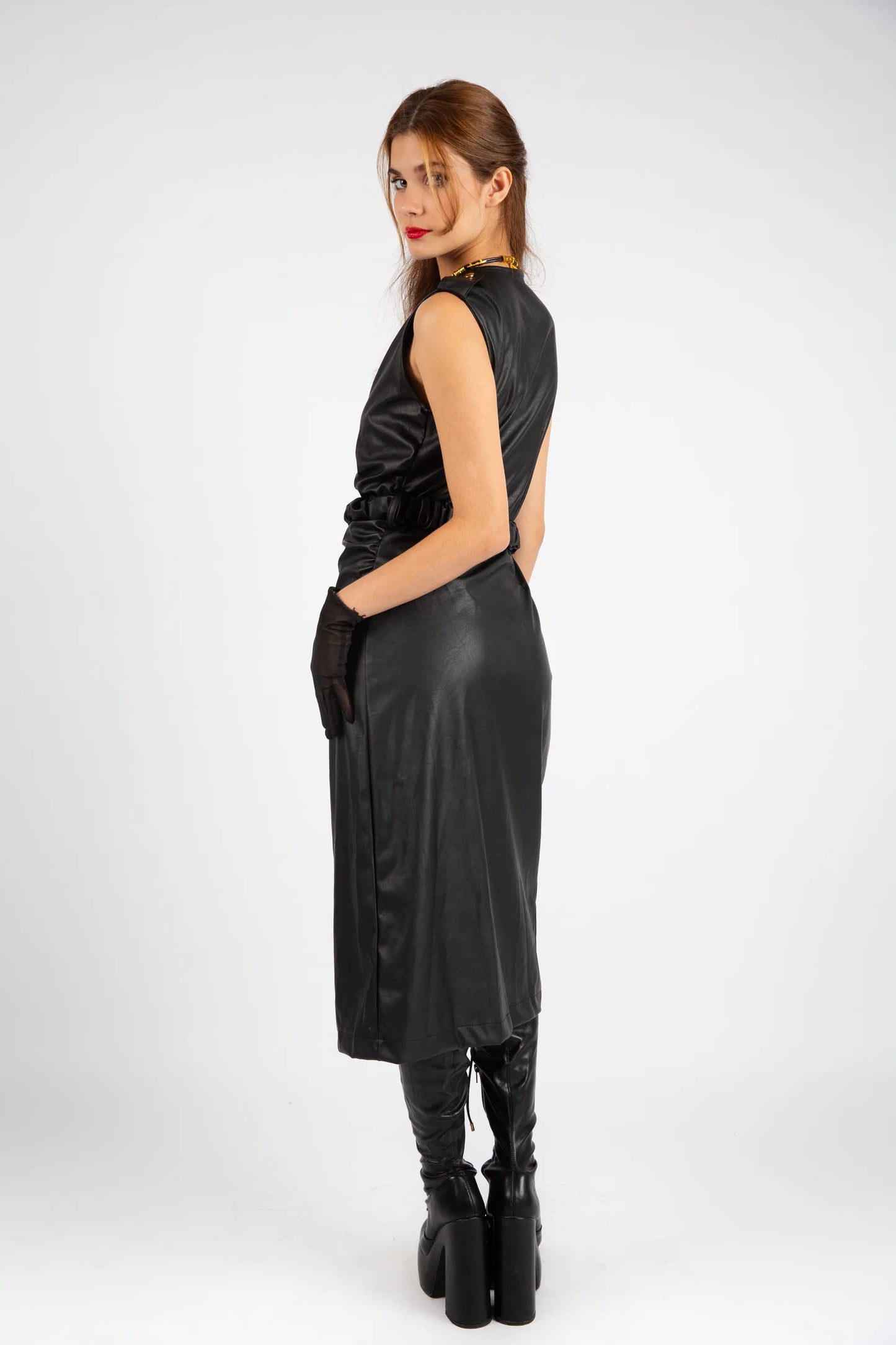 The Matrix Utility Midi Dress - Black