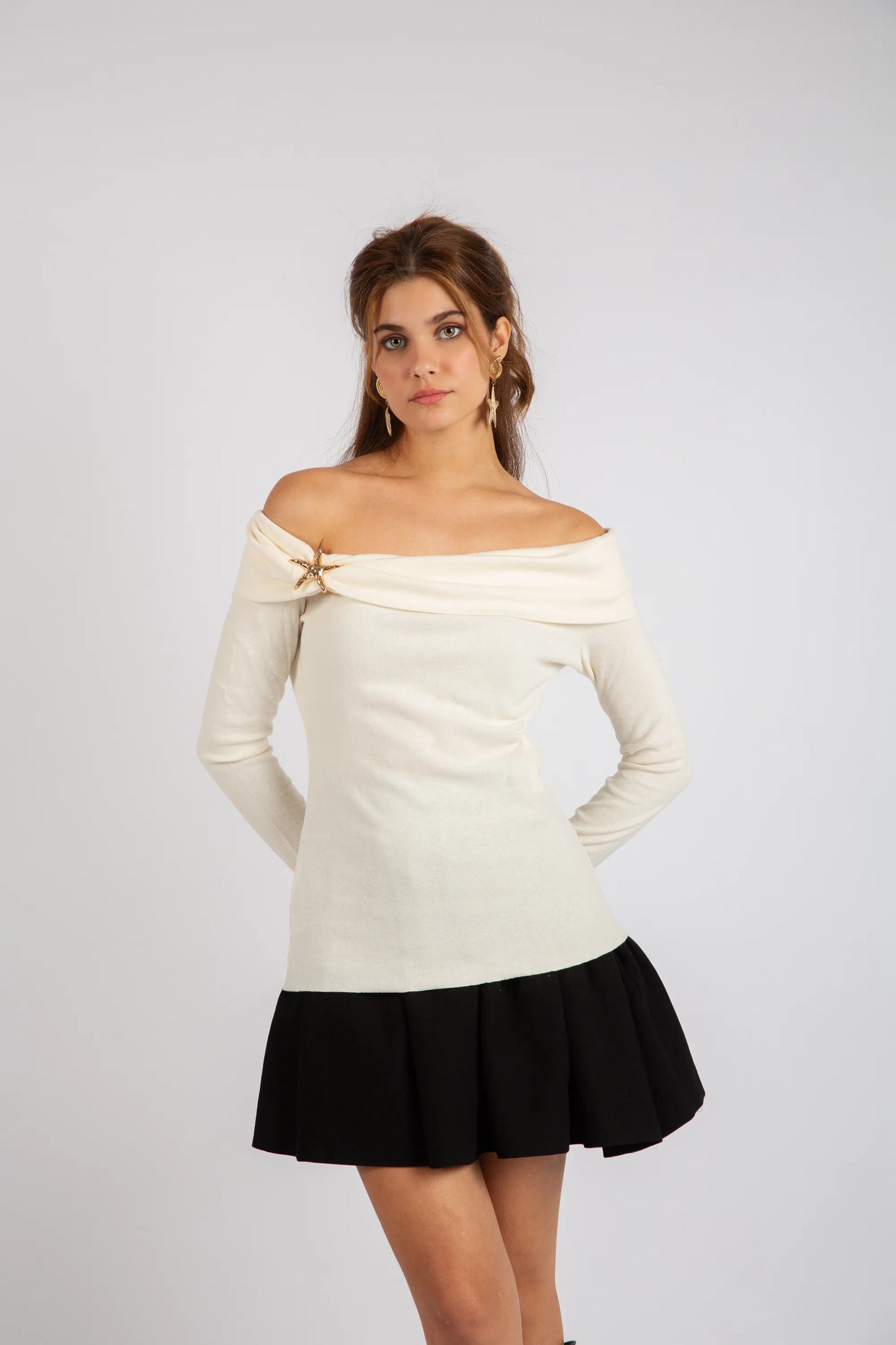 The Romantic Bardot Top - White