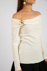 The Romantic Bardot Top - White