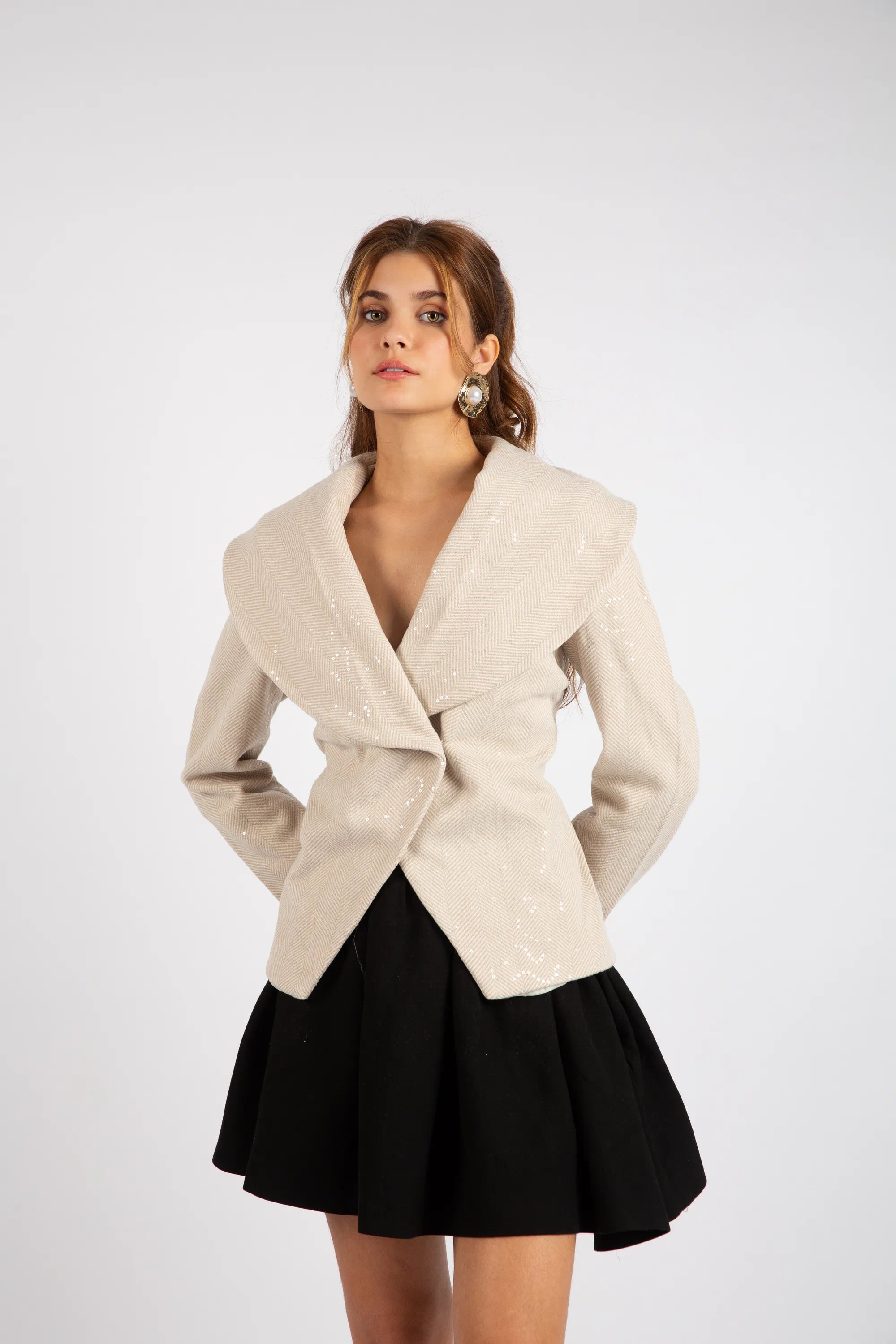 The Shimmer Tailored Statement - Beige