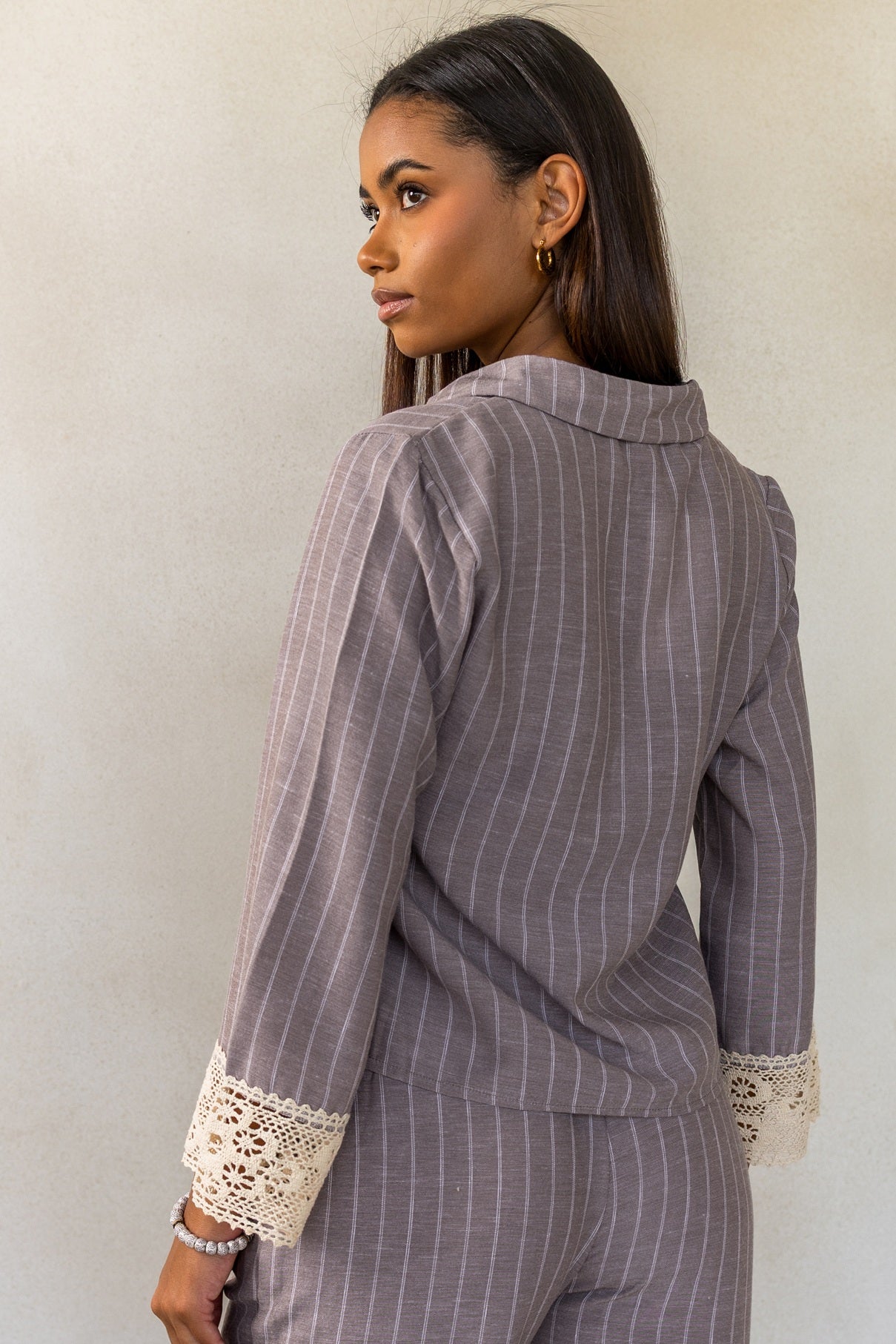 Striped linen set