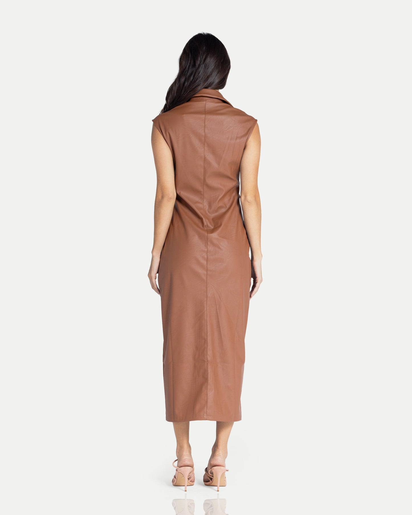Elara Long Dress -Brown