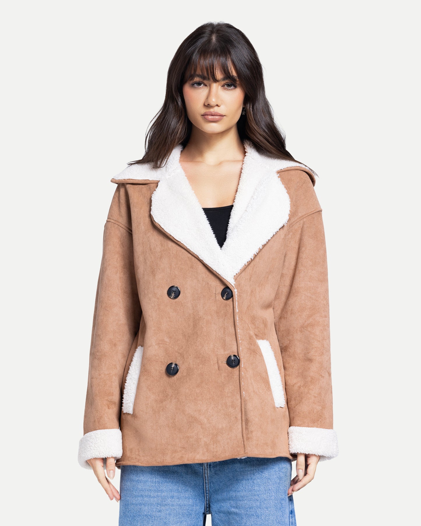 Soft Sherpa Coat -Light Beige