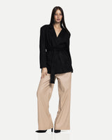 The Soft-Structure Belted Blazer -Black