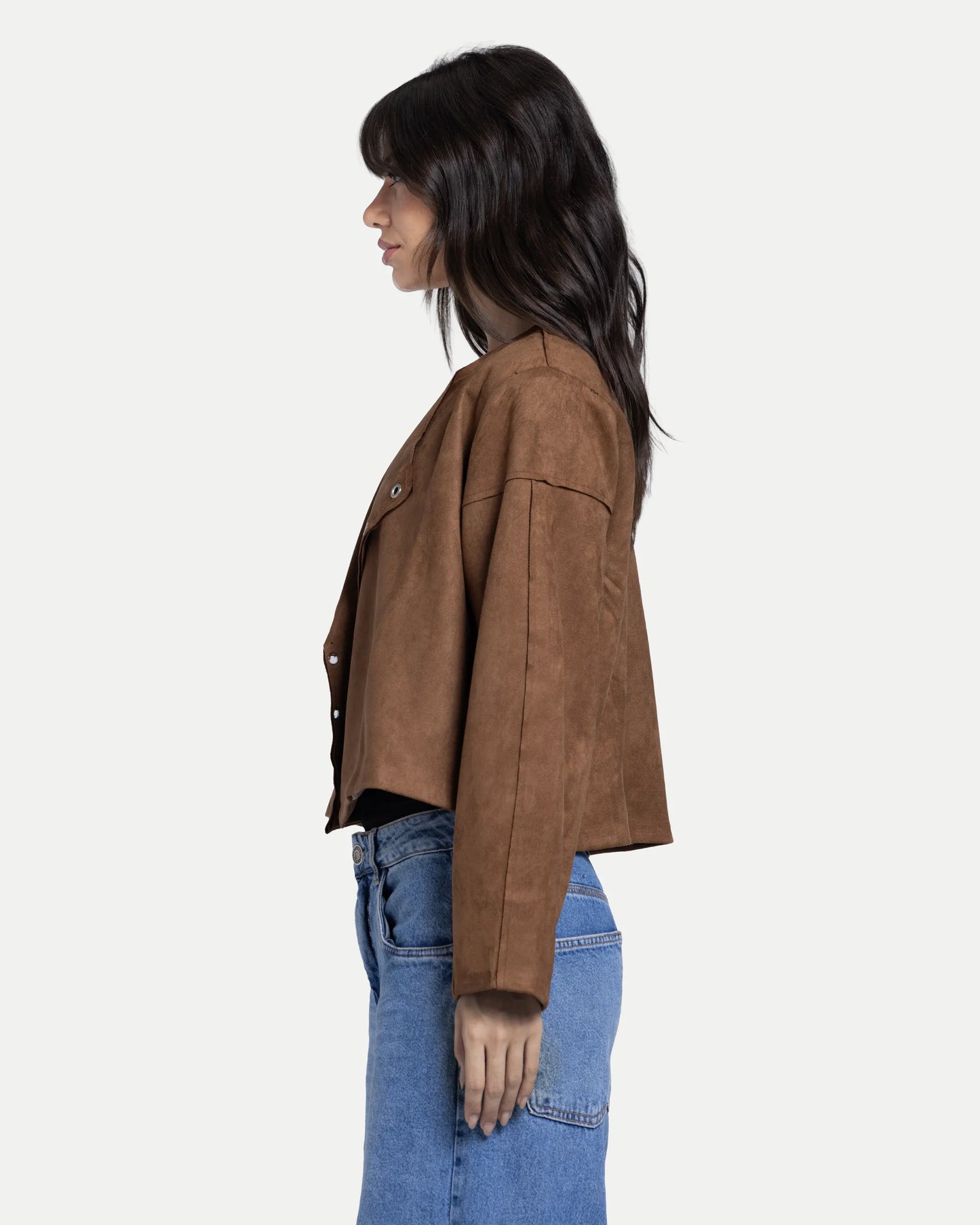 Luna Suede Top -Brown