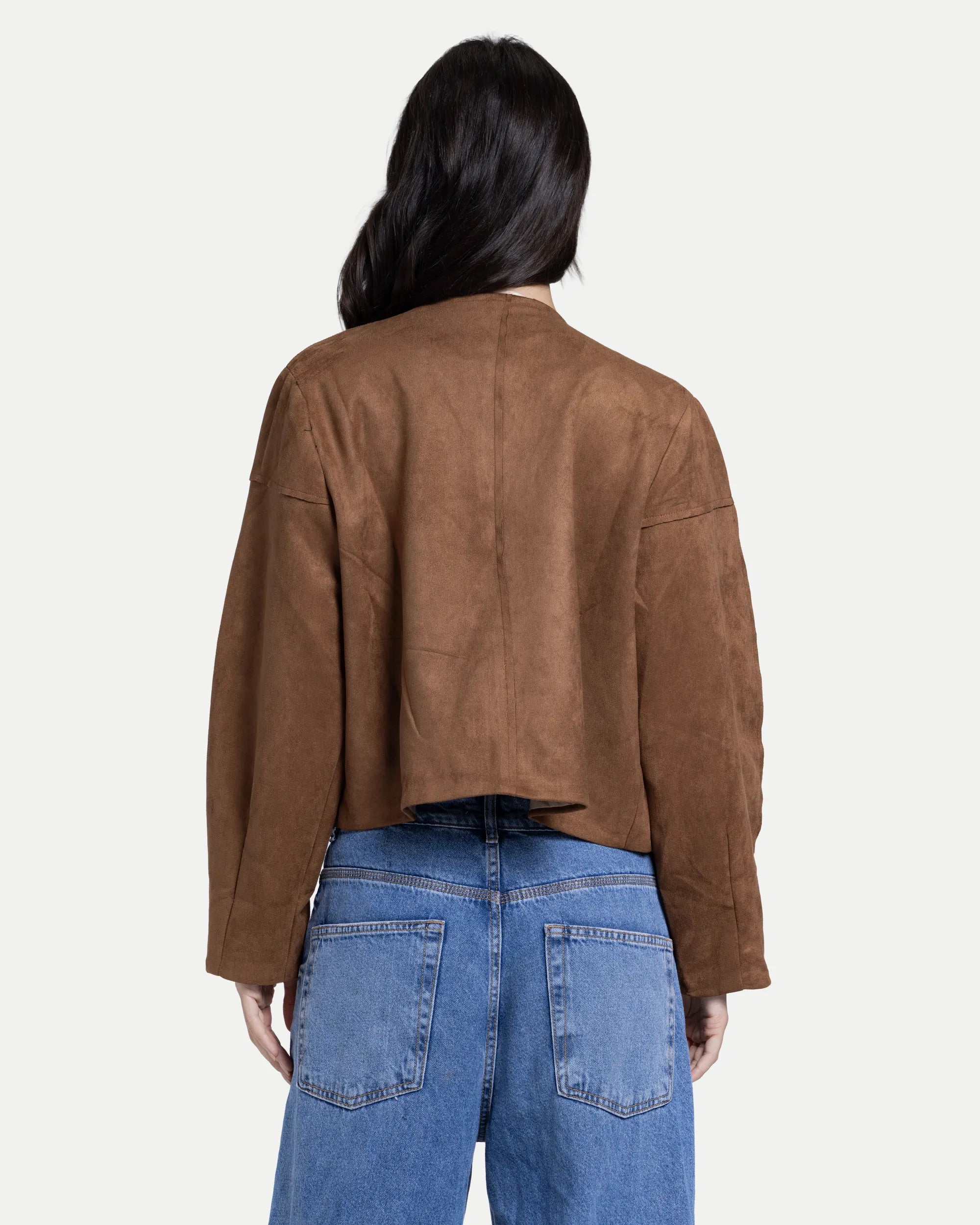 Luna Suede Top -Brown