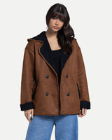 Soft Sherpa Coat -Brown