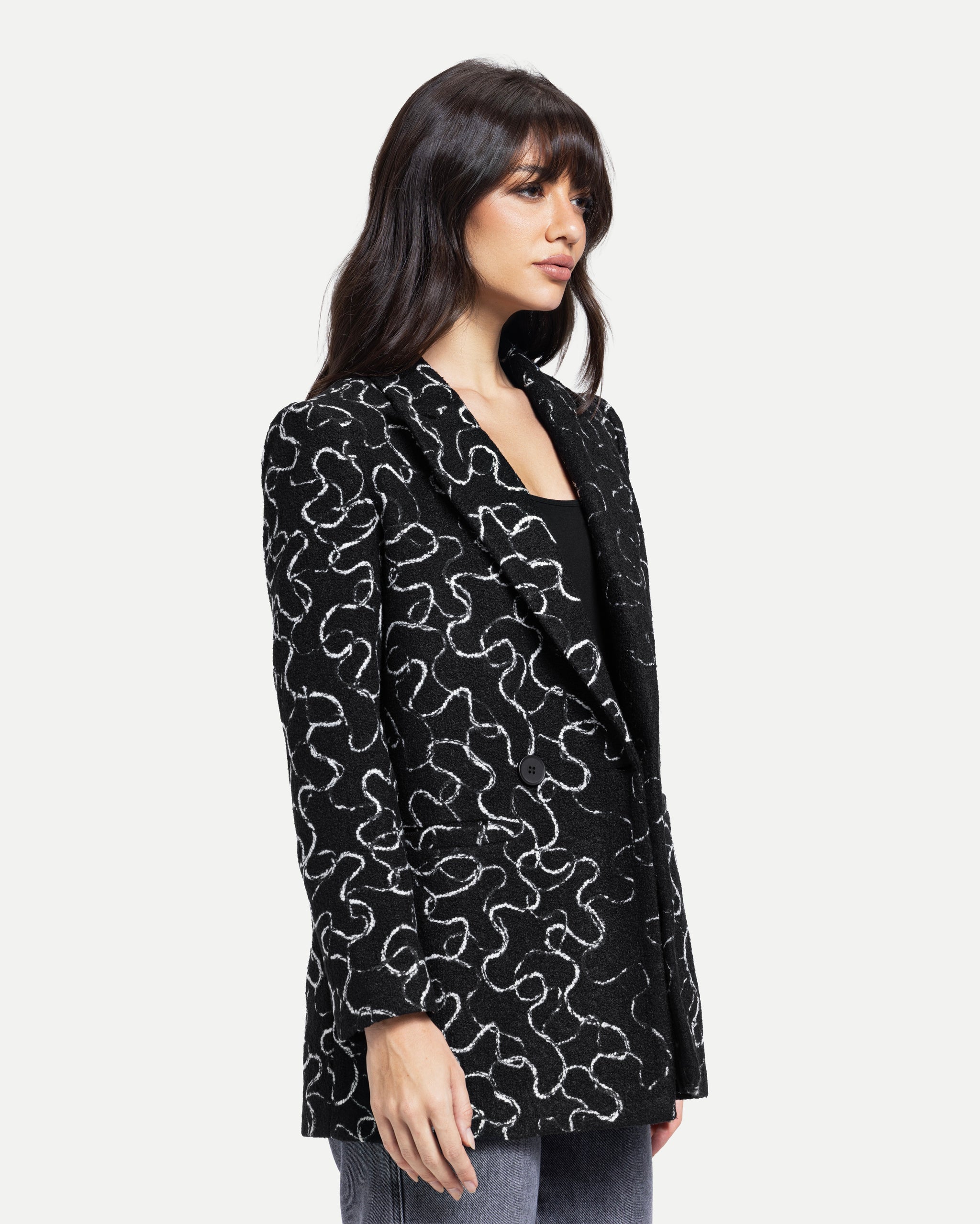 Pattern Blazer -Black