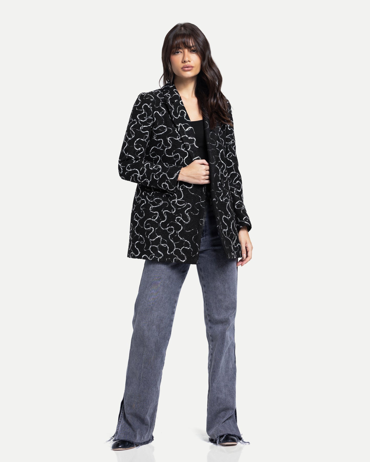 Pattern Blazer -Black