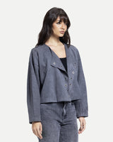 Luna Suede Top -Gray