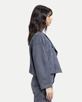 Luna Suede Top -Gray