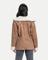 Soft Sherpa Coat -Cafe
