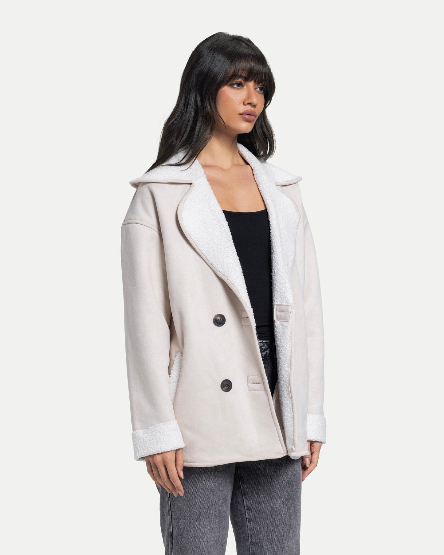 Soft Sherpa Coat -Beige