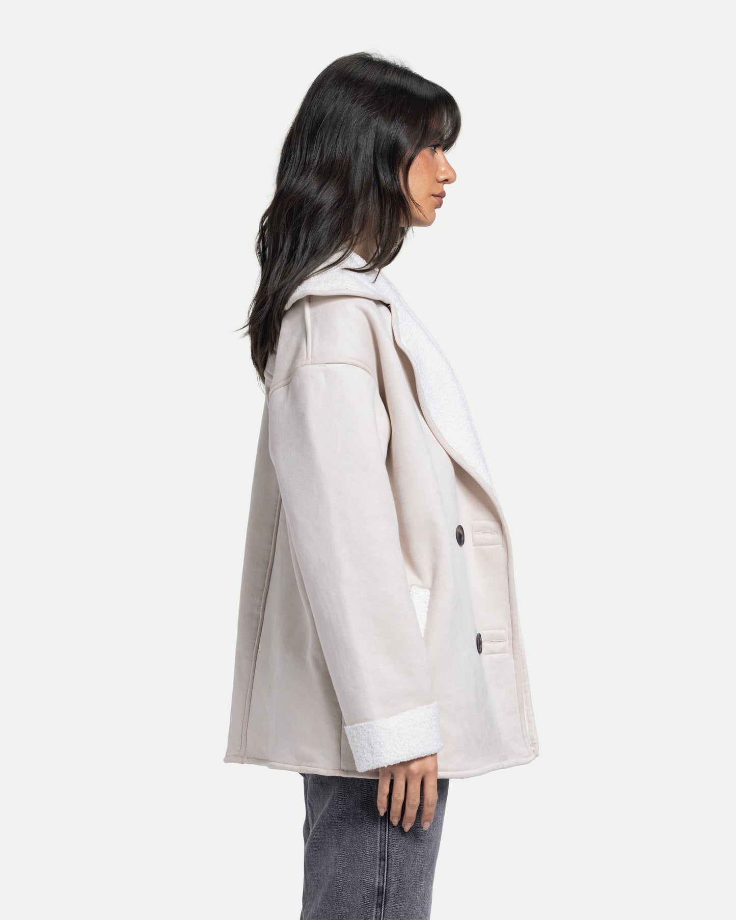 Soft Sherpa Coat -Beige