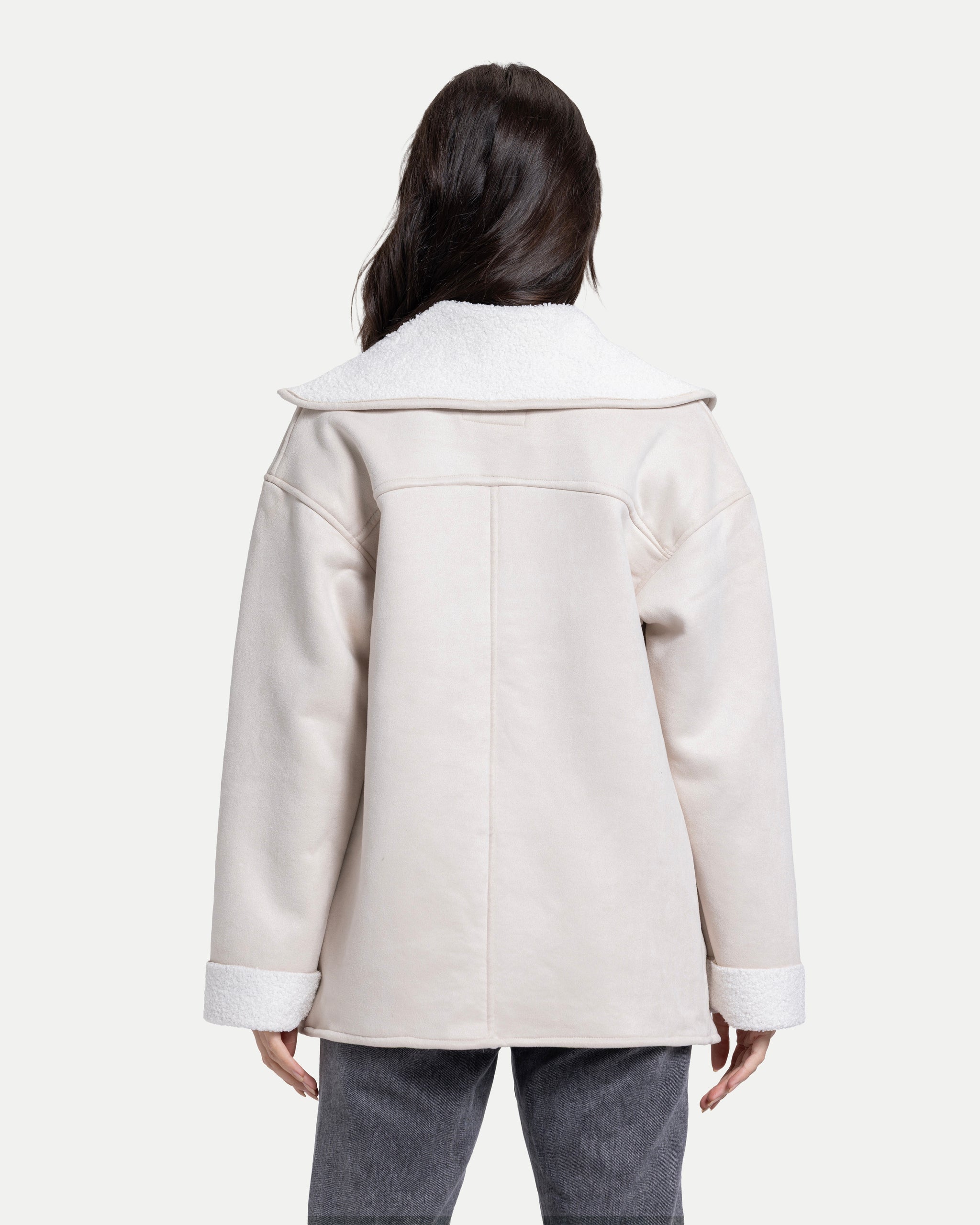 Soft Sherpa Coat -Beige