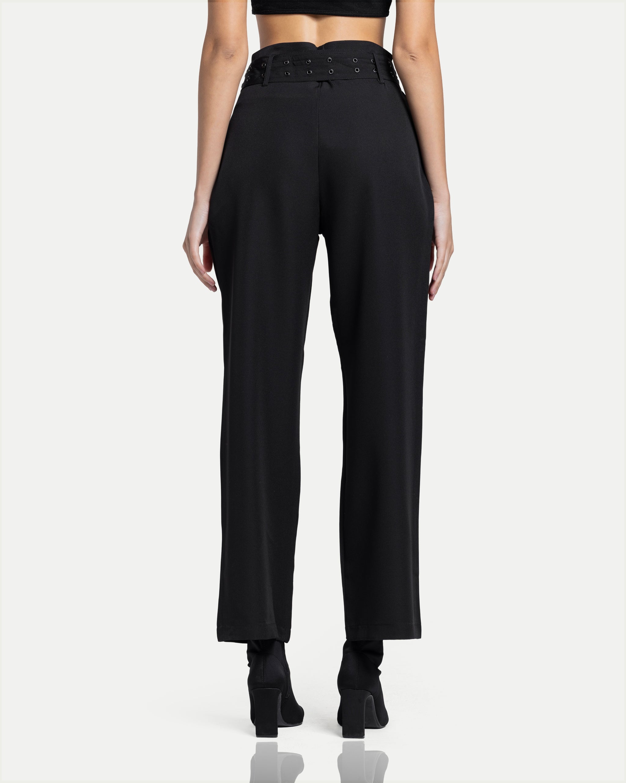 Nero Strap Pants -Black