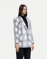 Pattern Blazer -White