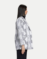 Pattern Blazer -White