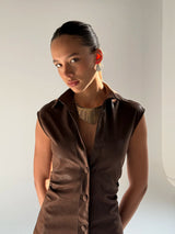 Vanguard Faux Leather Maxi -Brown