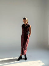 Vanguard Faux Leather Maxi -Burgundy