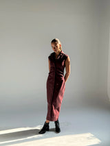 Vanguard Faux Leather Maxi -Burgundy