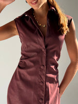 Vanguard Faux Leather Maxi -Burgundy