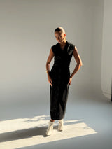 Vanguard Faux Leather Maxi -Black