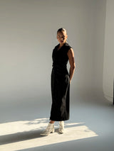 Vanguard Faux Leather Maxi -Black