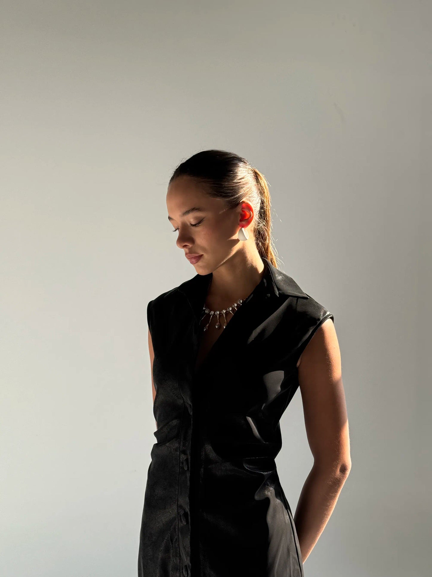 Vanguard Faux Leather Maxi -Black