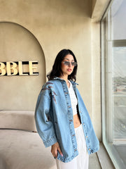 Embroidered denim jacket