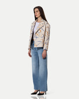 Artline Patterned Wool Jacket -Beige