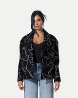 Artline Patterned Wool Jacket -Black