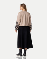 The Artisan Embroidered Cropped Jacket -Beige