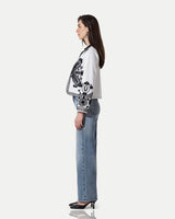 The Artisan Embroidered Cropped Jacket -White