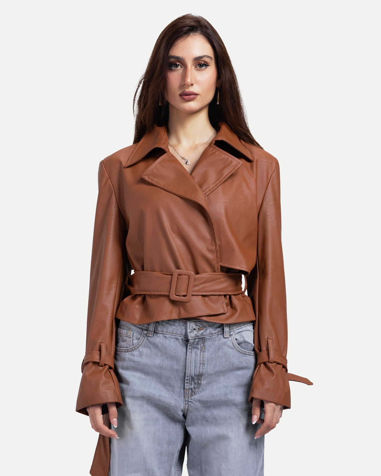 Veda Crop Jacket -Bronze