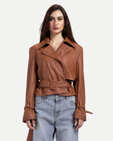 Veda Crop Jacket -Bronze