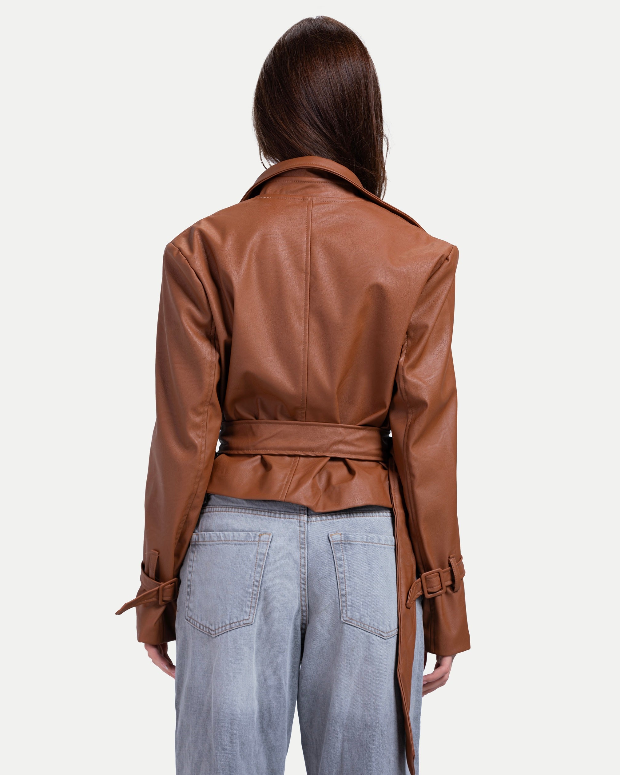Veda Crop Jacket -Bronze