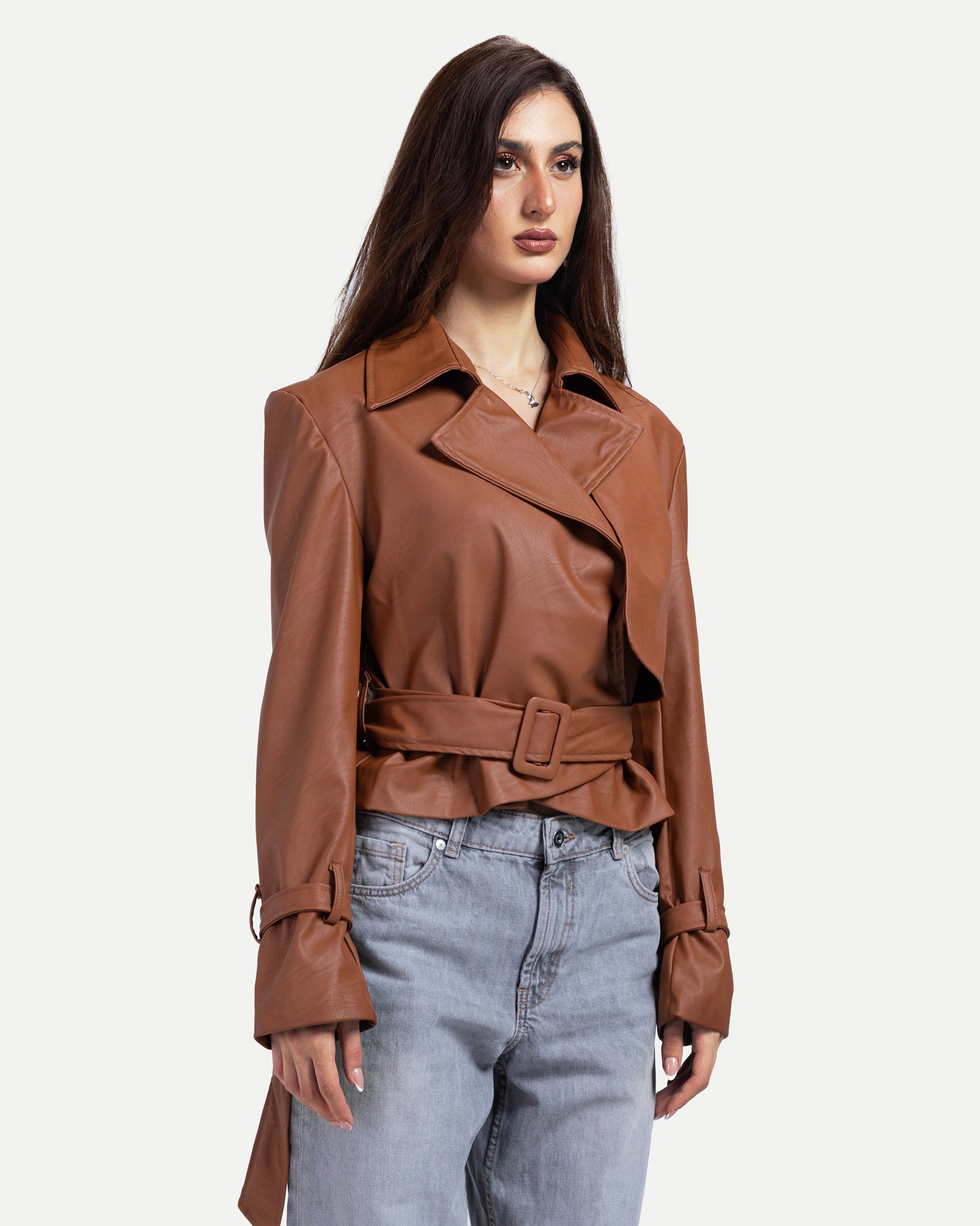 Veda Crop Jacket -Bronze