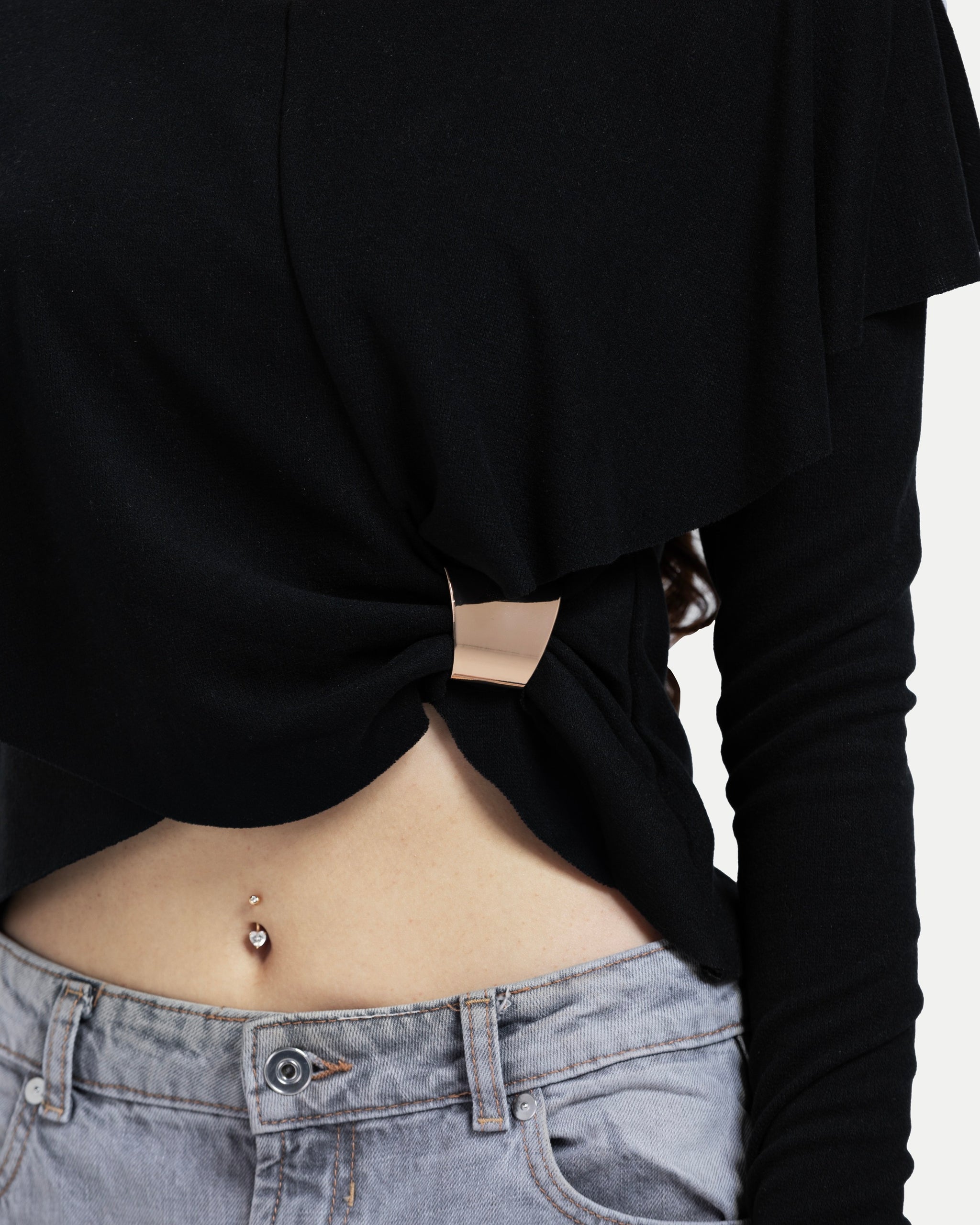 Off-Shoulder Blouse -Black