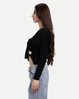 Off-Shoulder Blouse -Black