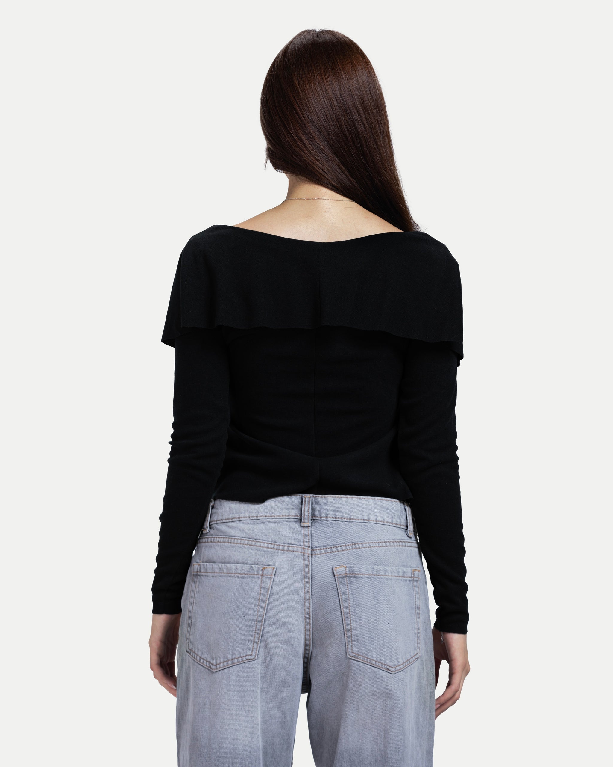 Off-Shoulder Blouse -Black