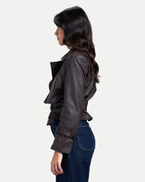 Veda Crop Jacket -Brwon