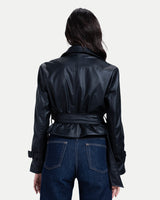 Veda Crop Jacket -Black