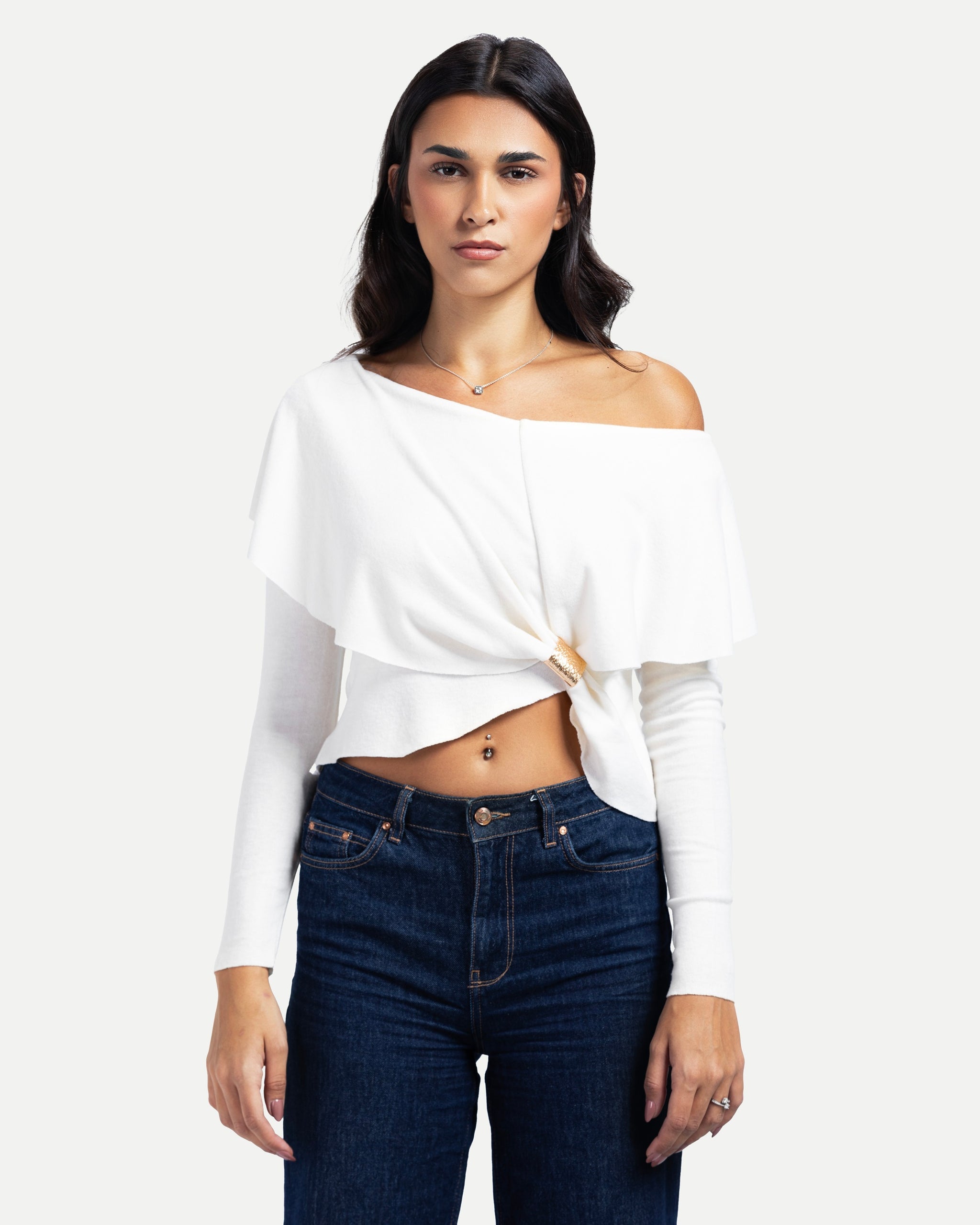 Off-Shoulder Blouse -White