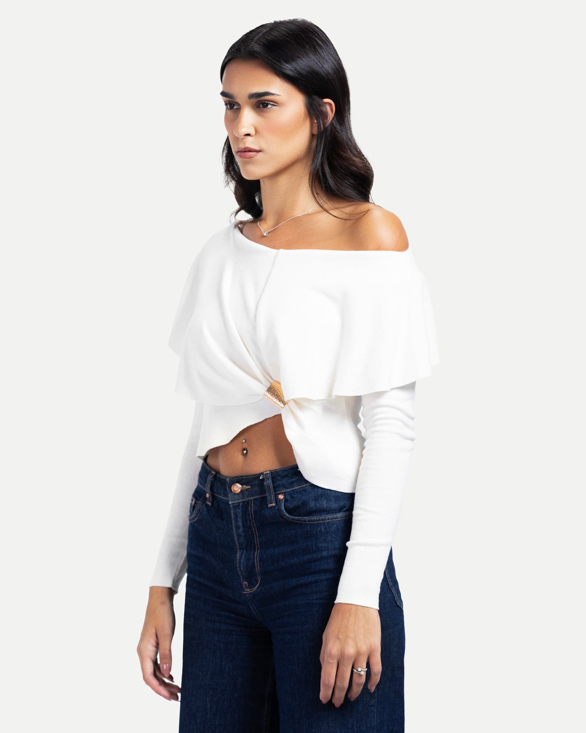 Off-Shoulder Blouse -White
