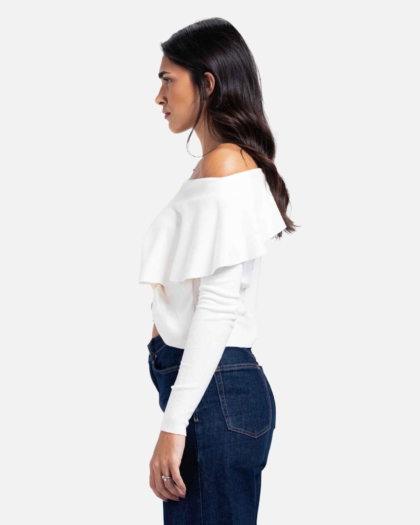 Off-Shoulder Blouse -White