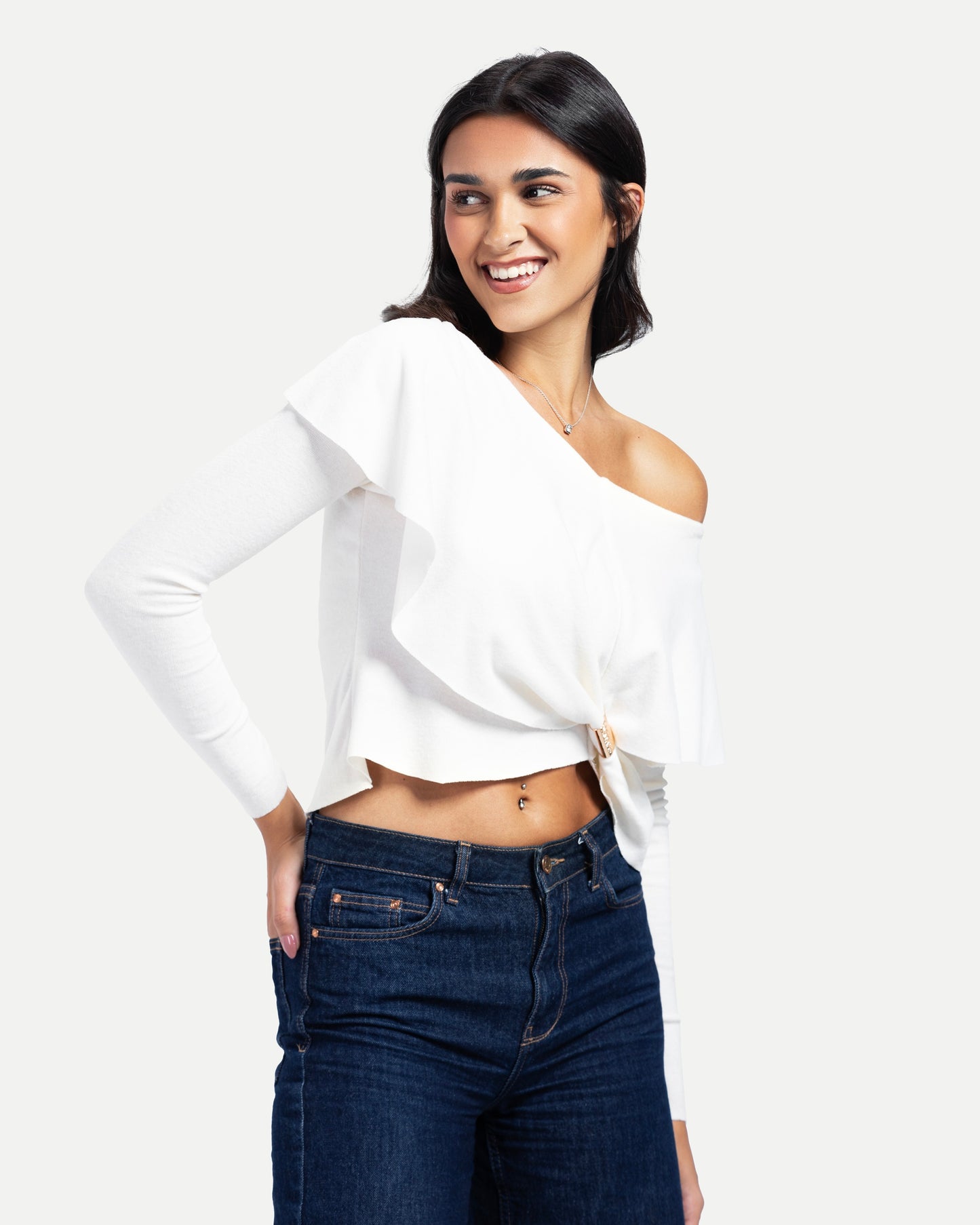Off-Shoulder Blouse -White