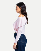 Off-Shoulder Blouse -Pink