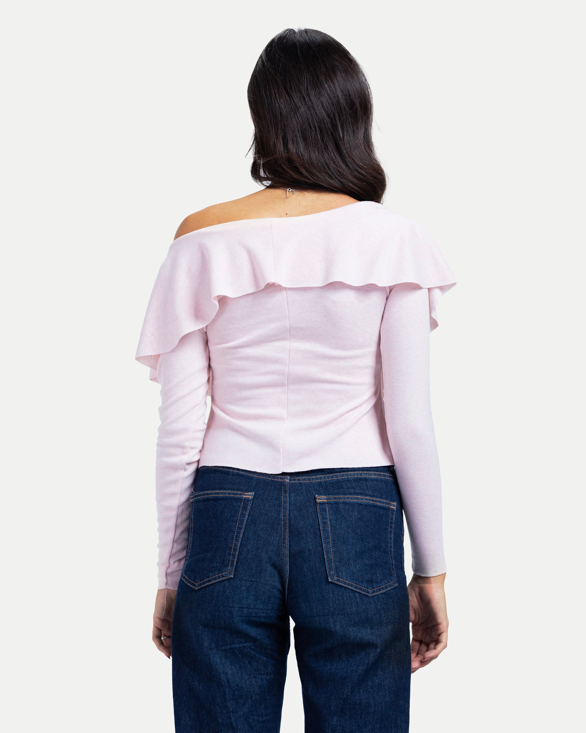 Off-Shoulder Blouse -Pink