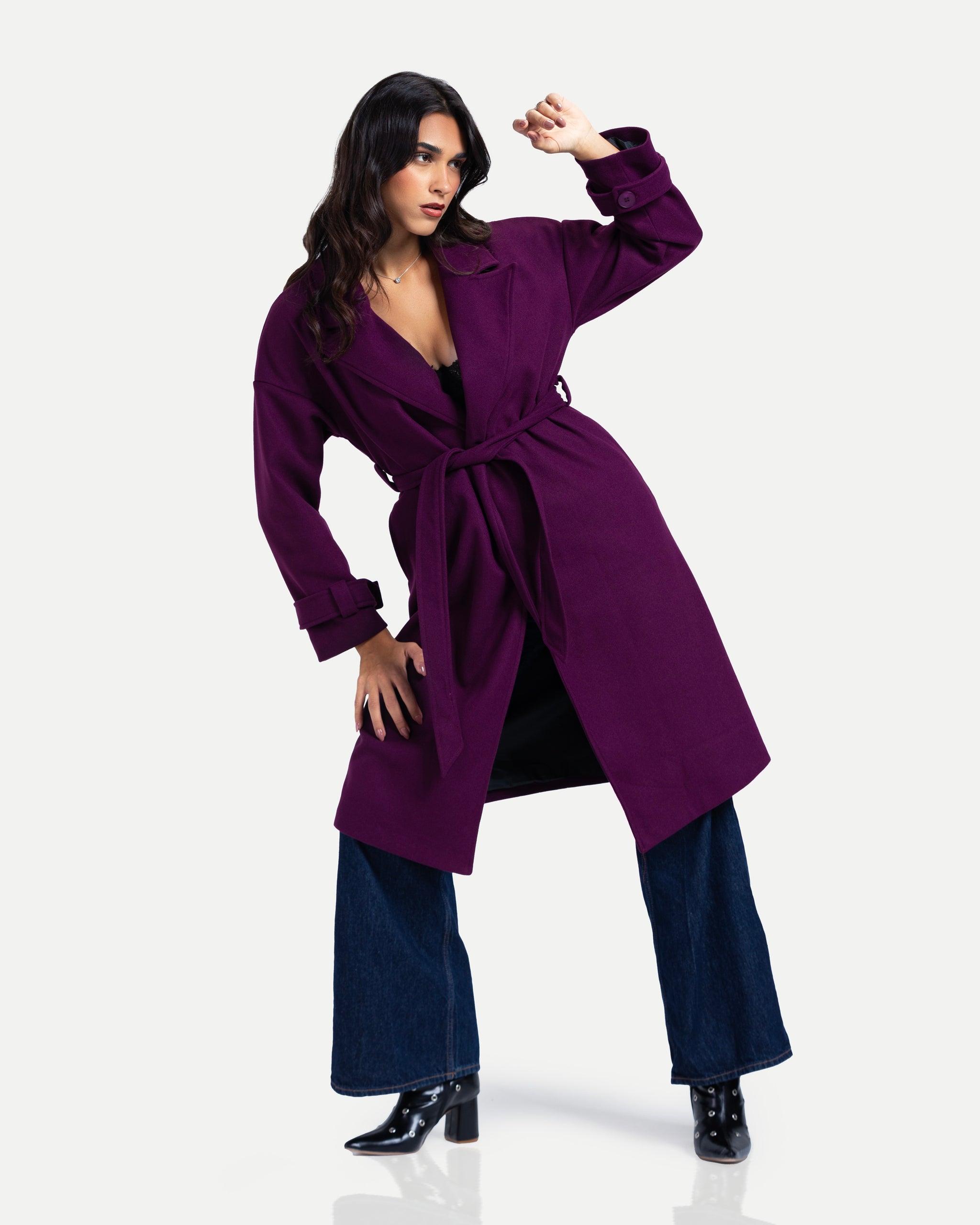 Arden Coat -Purple
